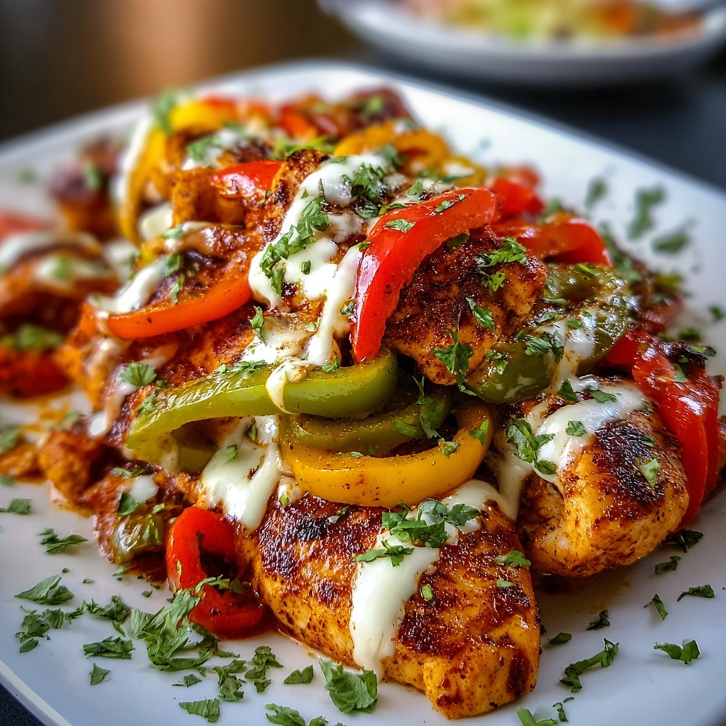 Cajun Chicken with Bell Peppers Recipe - Recipe Image