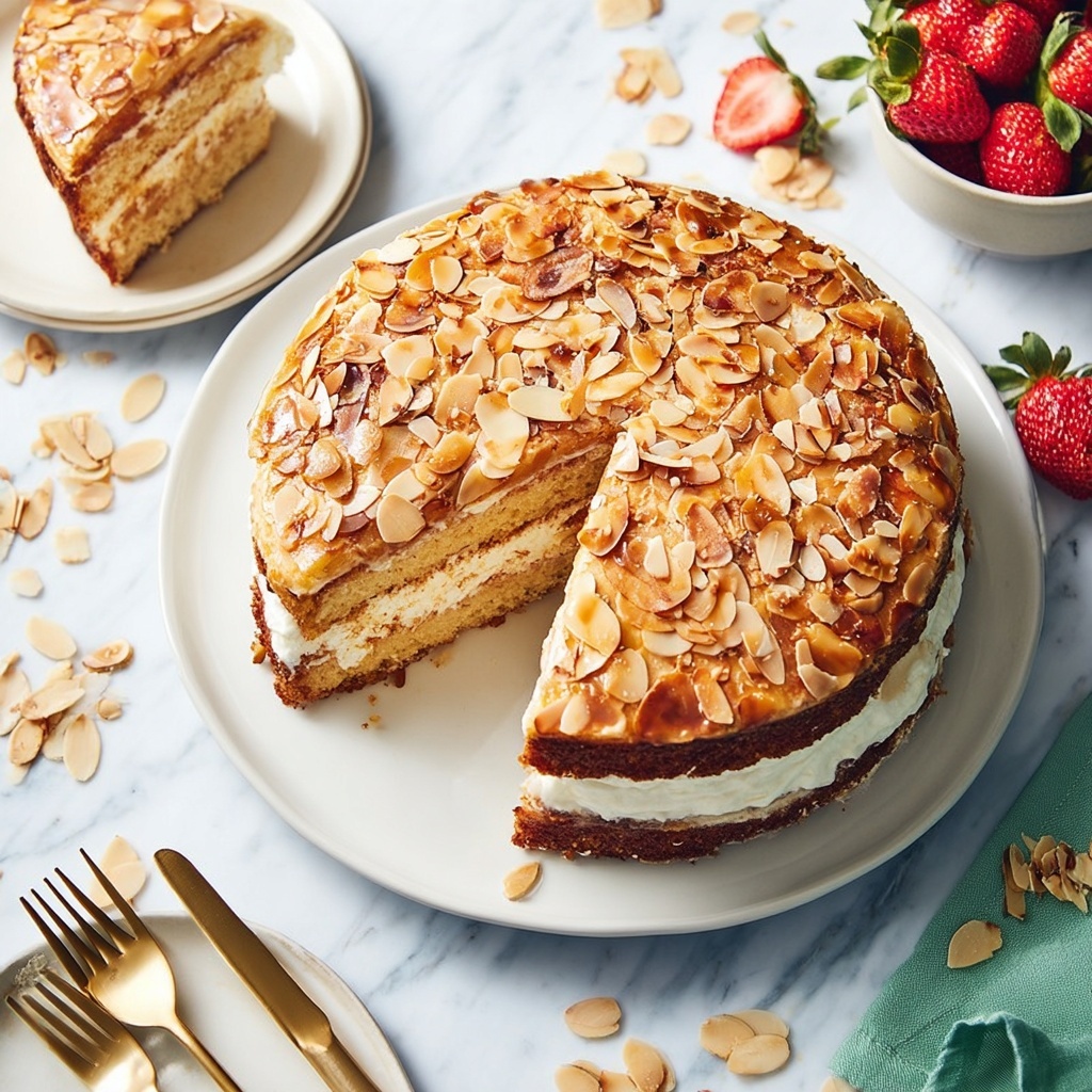 German Bee Sting Cake (Bienenstich) Recipe - Recipe Image