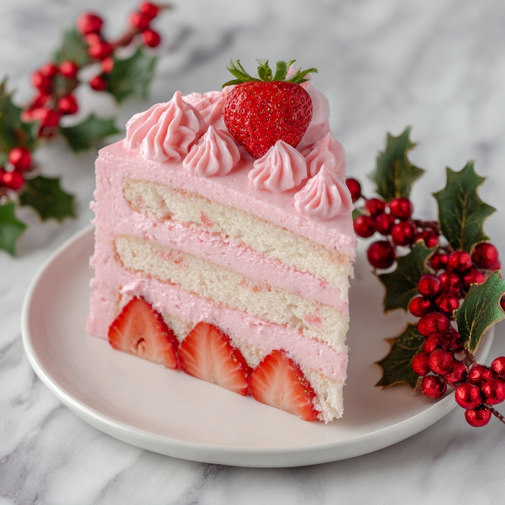 Strawberry Cake with Frosting Recipe - Recipe Image