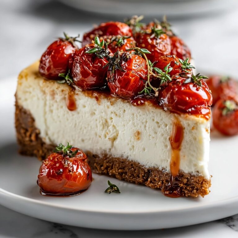 Savory Cheesecake with Roasted Tomato Jam & Parmesan Crust Recipe