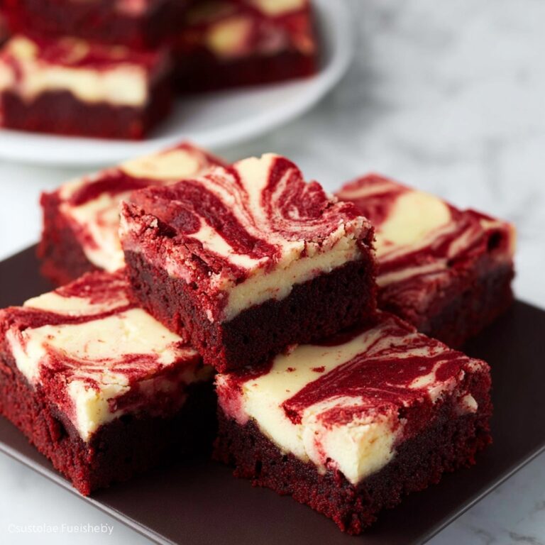 Red Velvet Cheesecake Swirl Brownies Recipe