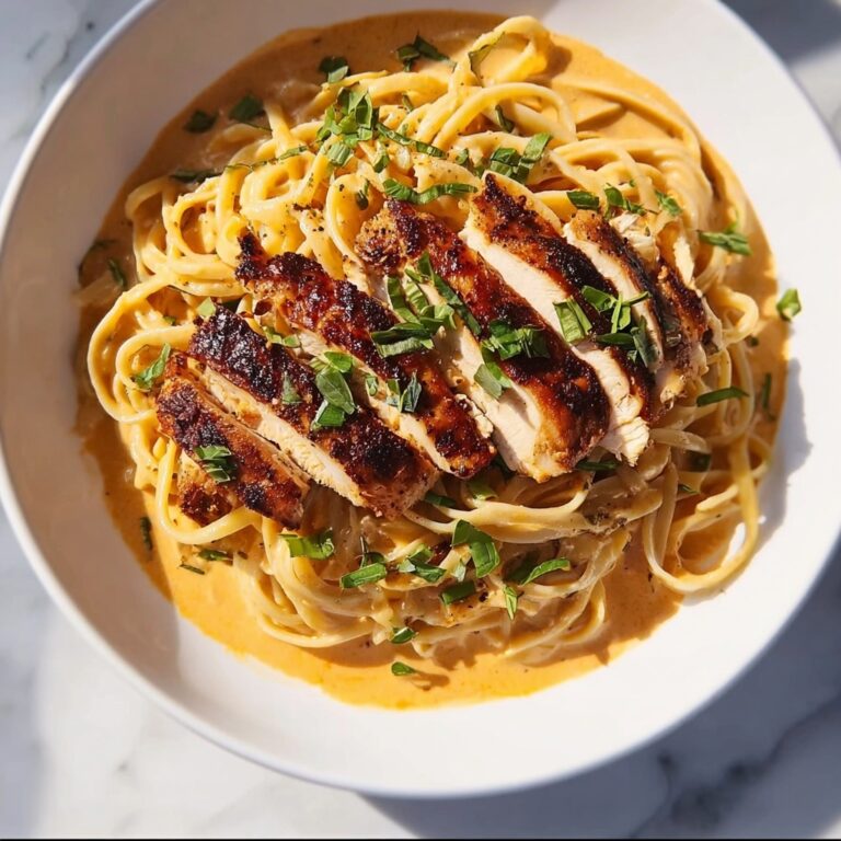 Cajun Chicken over Creamy Parmesan Linguine Recipe