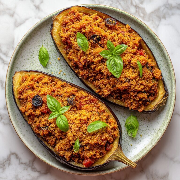 Stuffed Eggplant with Ground Beef, Tomatoes, and Melty Cheese Recipe