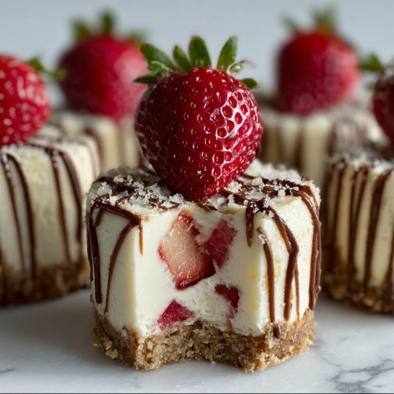 White Chocolate Strawberry Cheesecake Bites Recipe