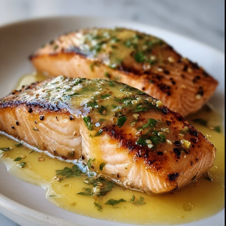 Baked Salmon with Zesty Lemon Butter Cream Sauce Recipe