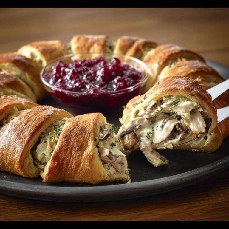 Thanksgiving Turkey and Cranberry Crescent Ring Recipe