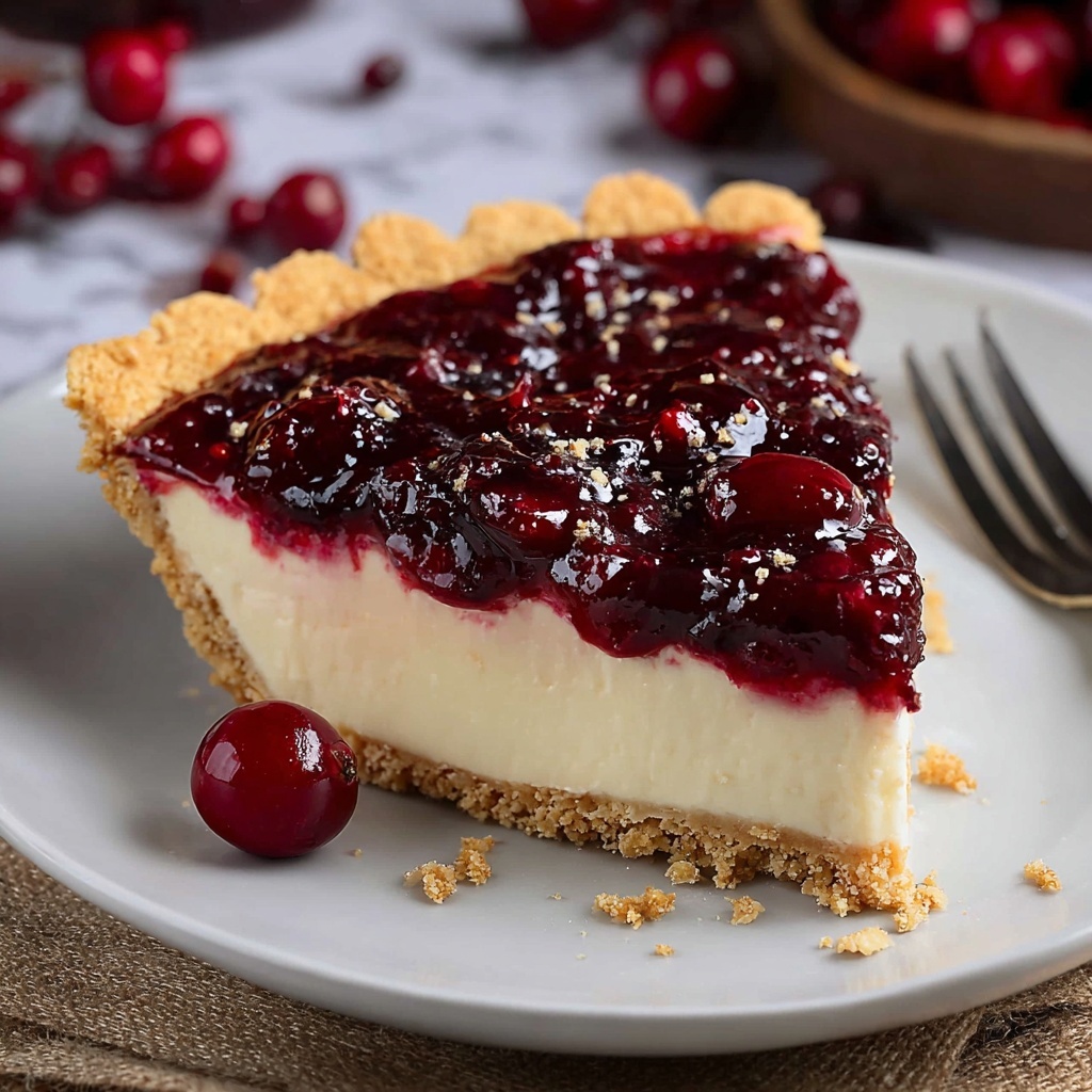 Cranberry Cheesecake Pie Recipe - Recipe Image