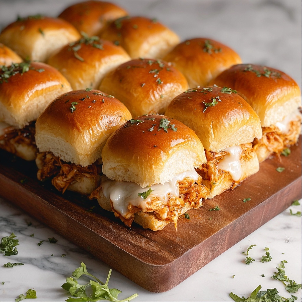 Cheesy BBQ Chicken Sliders Recipe - Recipe Image