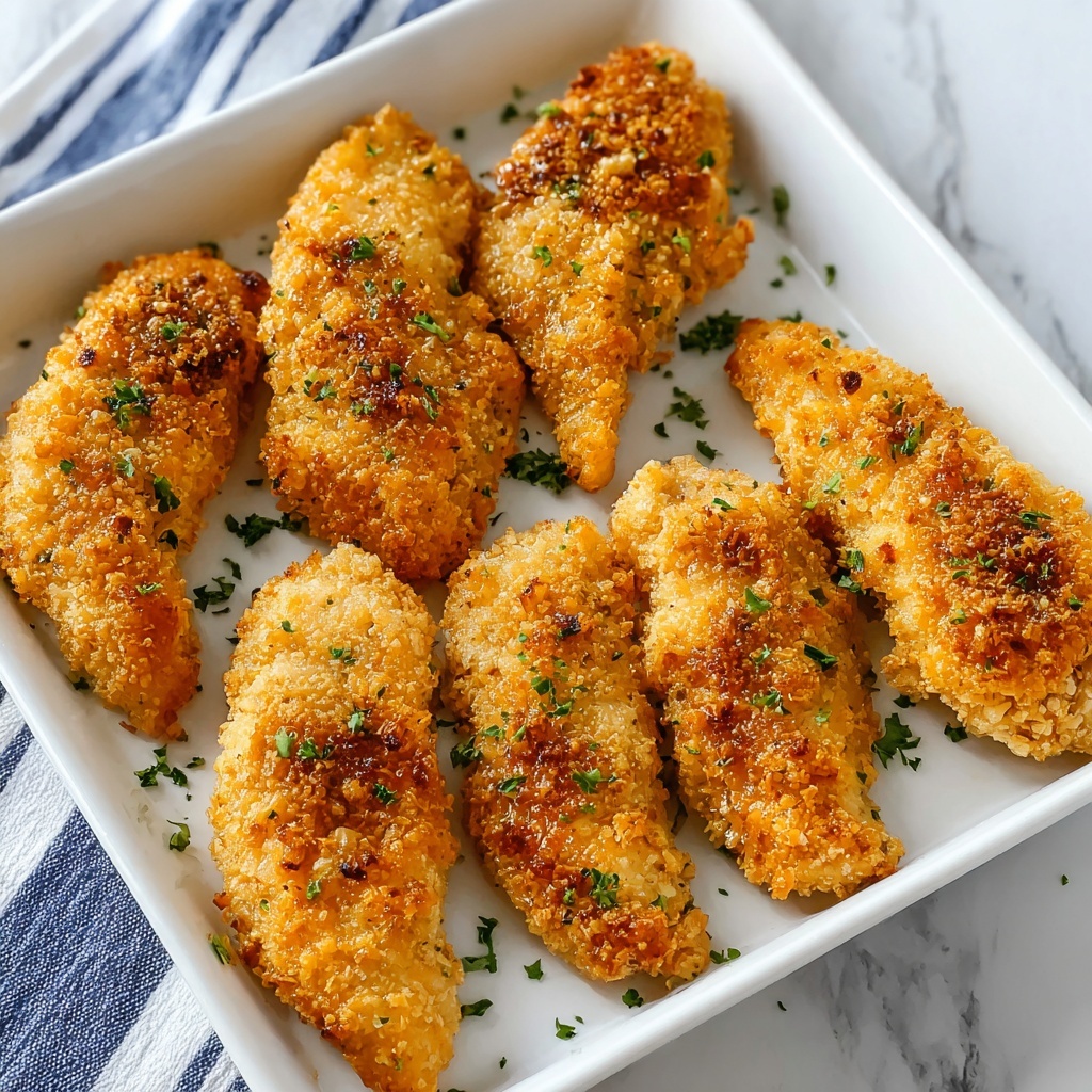 Crispy Parmesan Ranch Chicken Tenders Recipe - Recipe Image