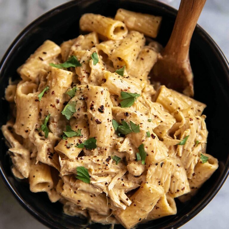Crockpot Garlic Parmesan Chicken Pasta Recipe