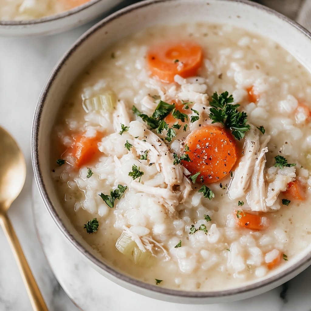 Creamy Chicken and Rice Soup Recipe - Recipe Image