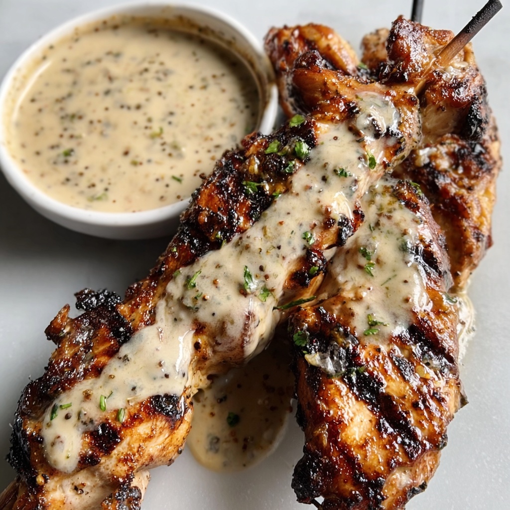 Cajun Grilled Chicken with Alabama White Sauce Recipe - Recipe Image