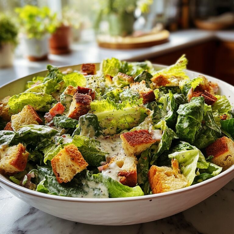 Caesar Salad with Homemade Dressing Recipe