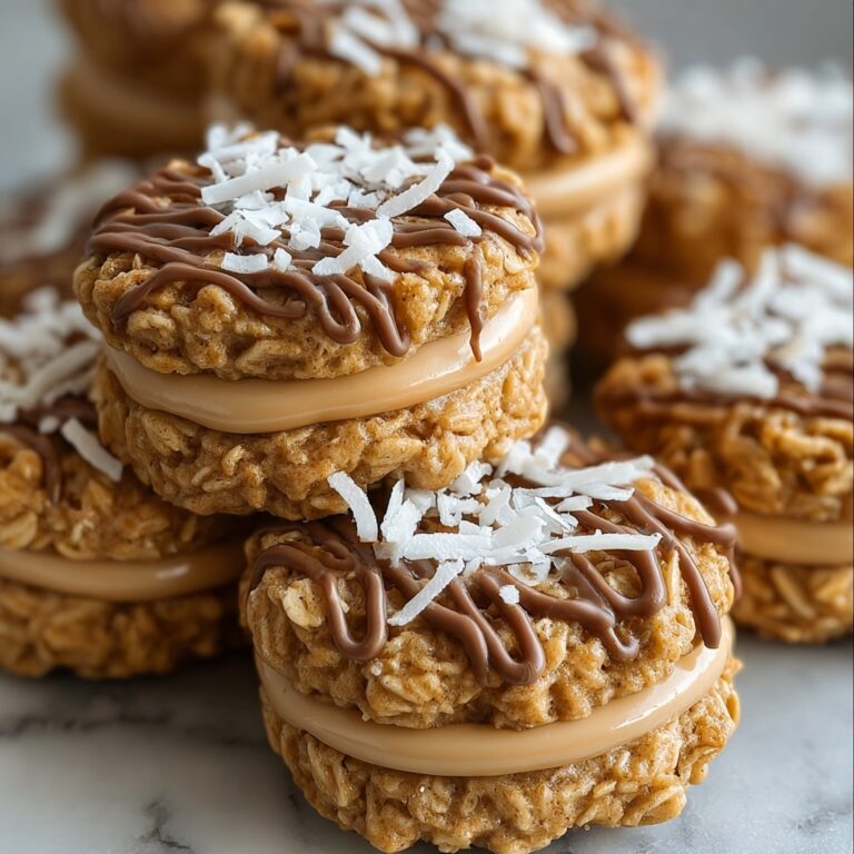 No-Bake Peanut Butter Oatmeal Sandwich Cookies Recipe