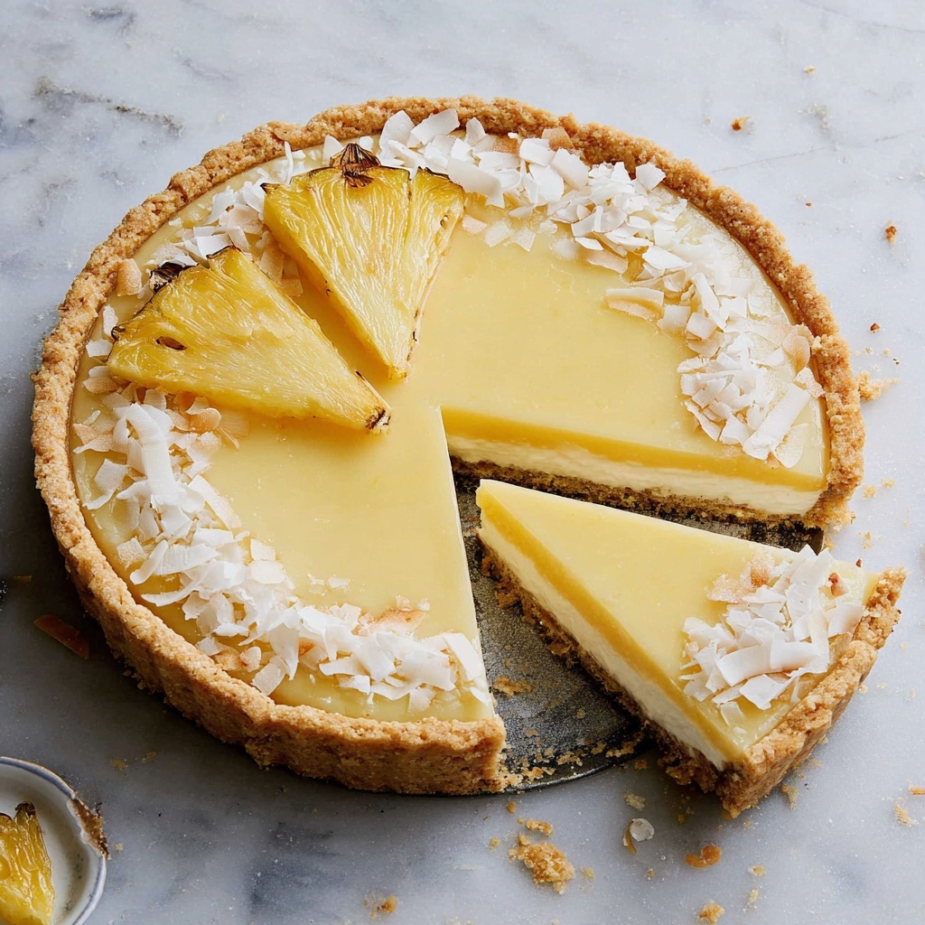 Vegan Pineapple Coconut Panna Cotta Tart Recipe - Recipe Image