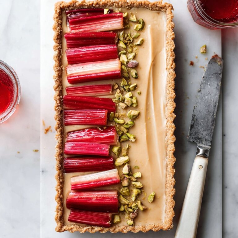 Vegan Rhubarb Custard Tart Recipe
