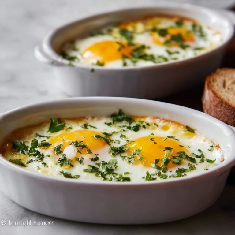 Baked Eggs with Tomatoes and Feta Cheese Recipe