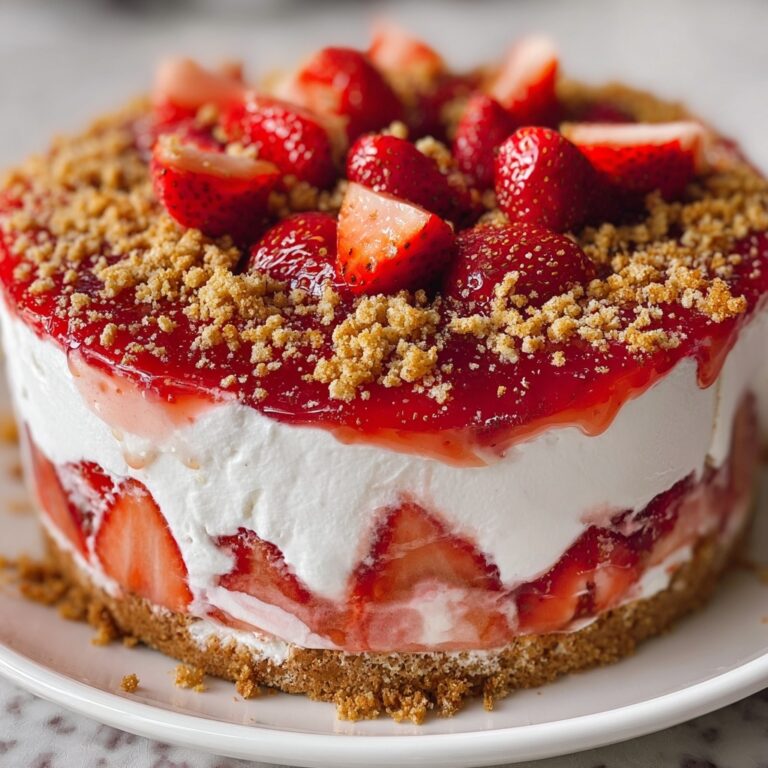 Strawberry Delight Crunch Cake Recipe