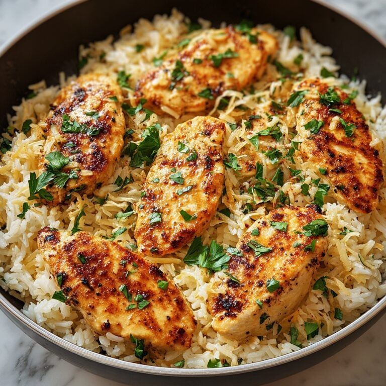 Garlic Parmesan Chicken with Creamy Rice Recipe