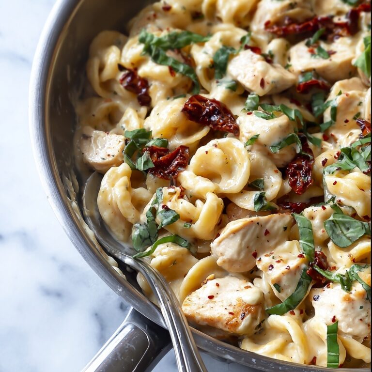 One-Pot Creamy Sun Dried Tomato Chicken Pasta Recipe