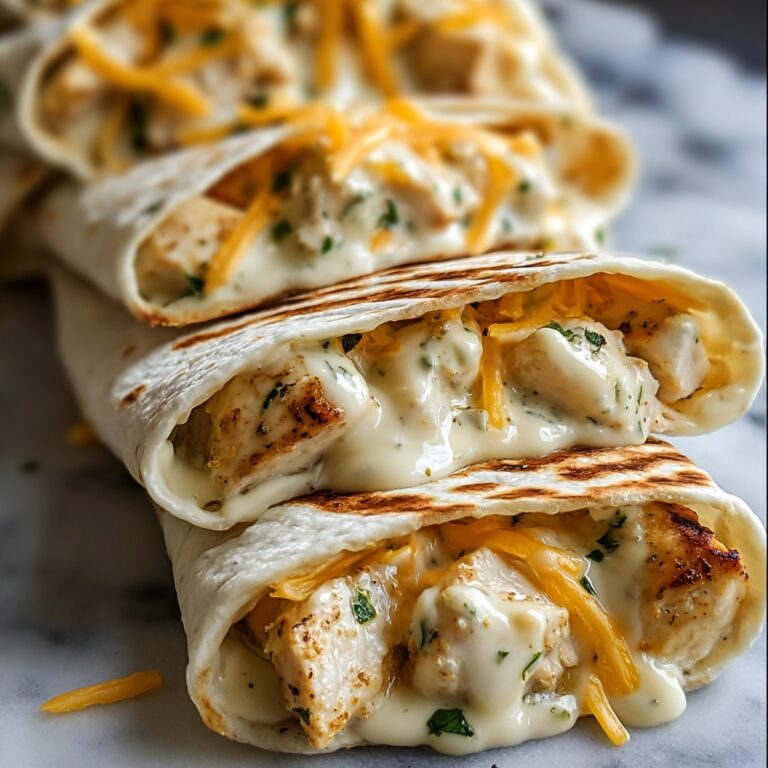Cheesy Garlic Chicken Wraps Recipe