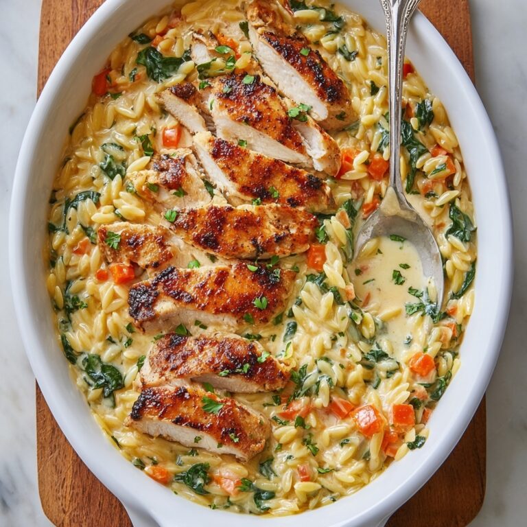 Creamy Chicken and Orzo Bake Recipe
