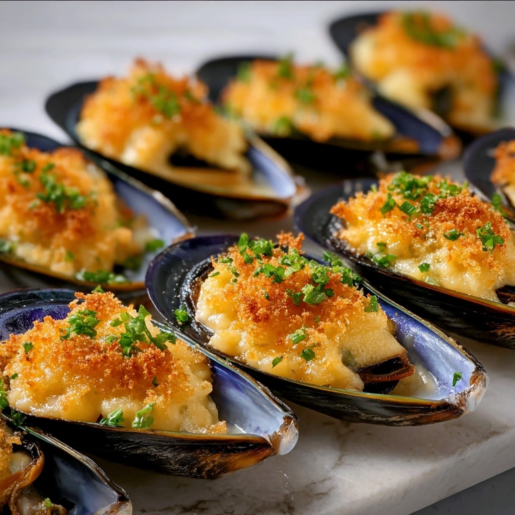 Stuffed Baked Mussels (Baked Tahong) Recipe - Recipe Image
