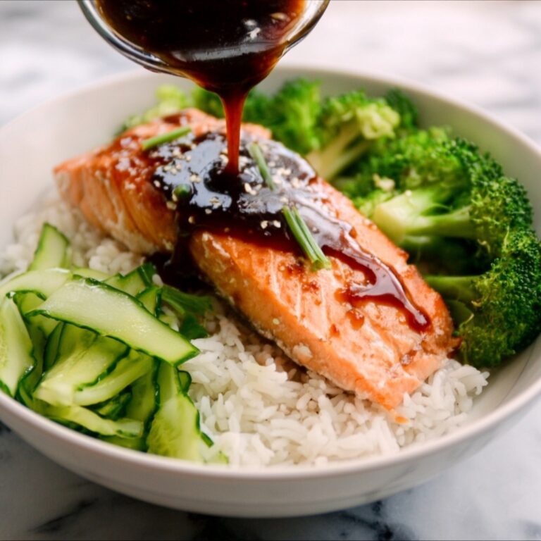 Air Fryer Teriyaki Salmon and Broccoli Bowls Recipe