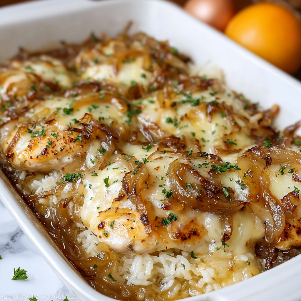 French Onion Chicken & Rice Recipe - Recipe Image