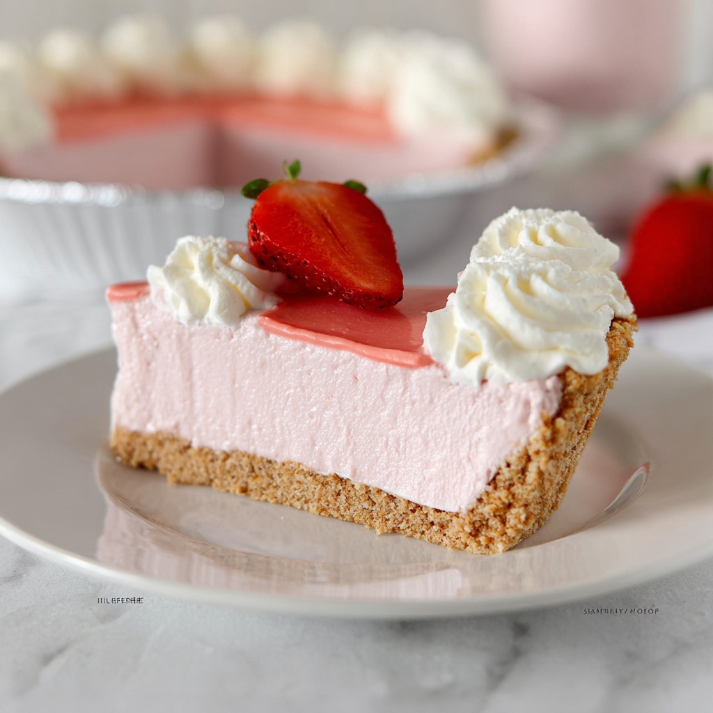 No Bake Strawberry Jello Pie Recipe - Recipe Image