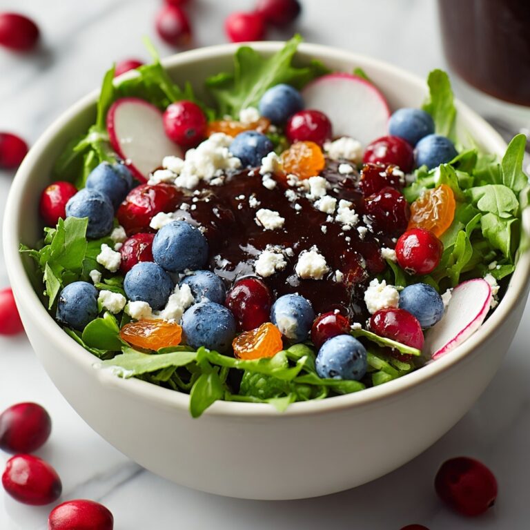 Cranberry Blueberry Salad with Blueberry Balsamic Dressing Recipe