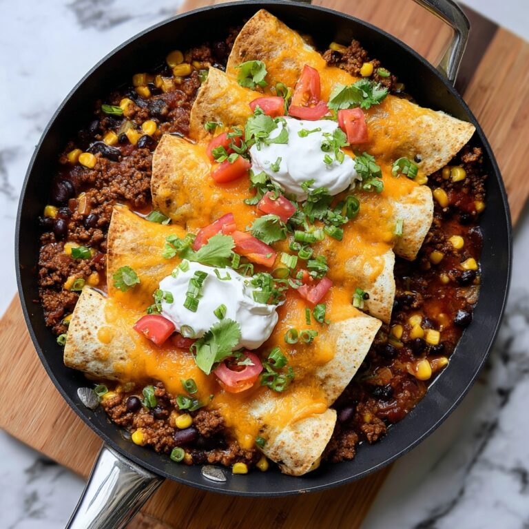 Beef Skillet Enchiladas (Easy One-Pan Recipe) Recipe
