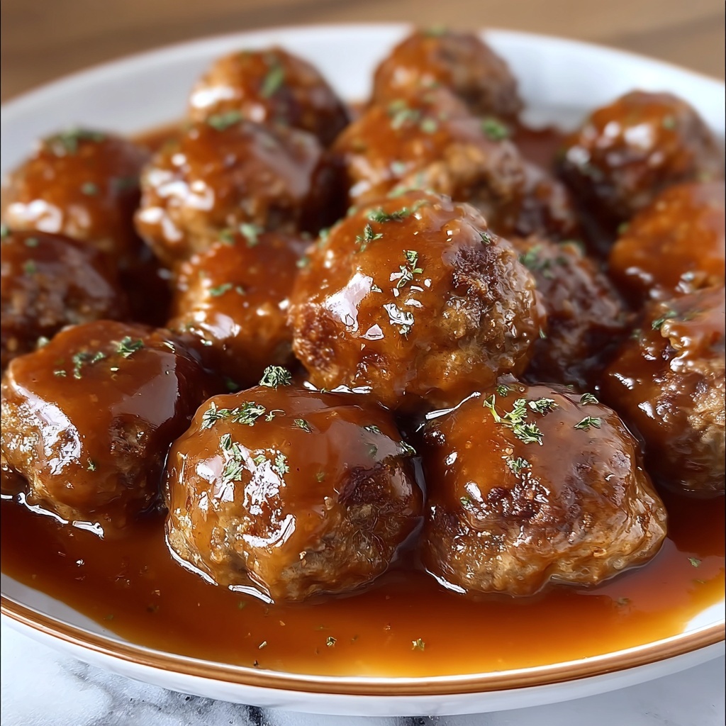 Creamy Slow Cooker Salisbury Steak Meatballs Recipe - Recipe Image