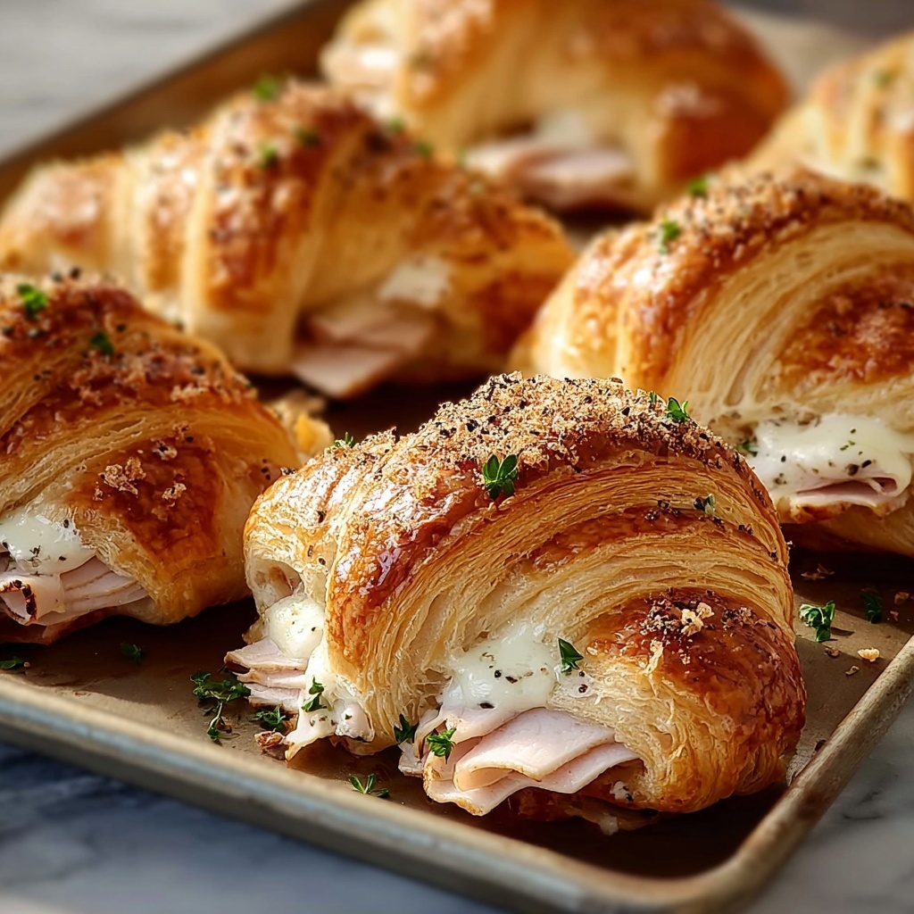 Buttery Garlic Baked Croissants Recipe - Recipe Image