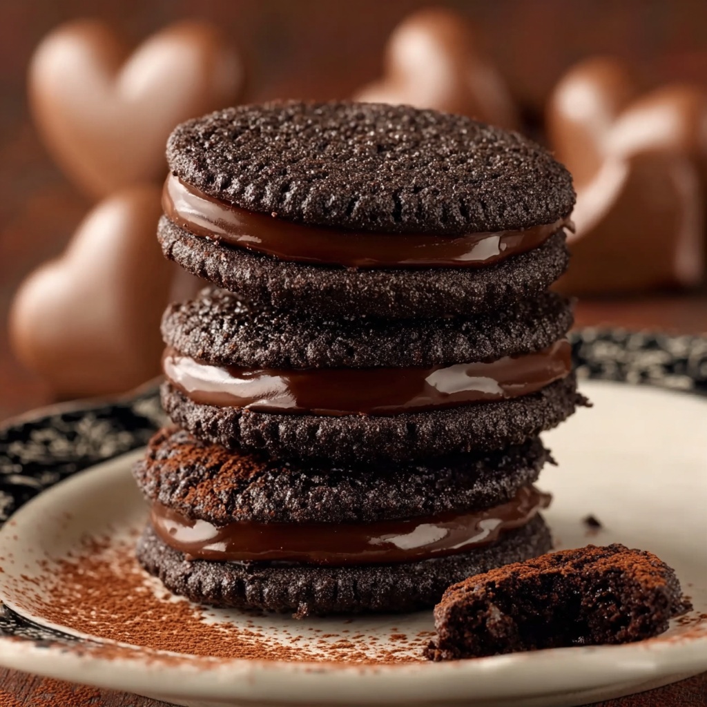 Chocolate Ganache Sandwich Cookies Recipe - Recipe Image