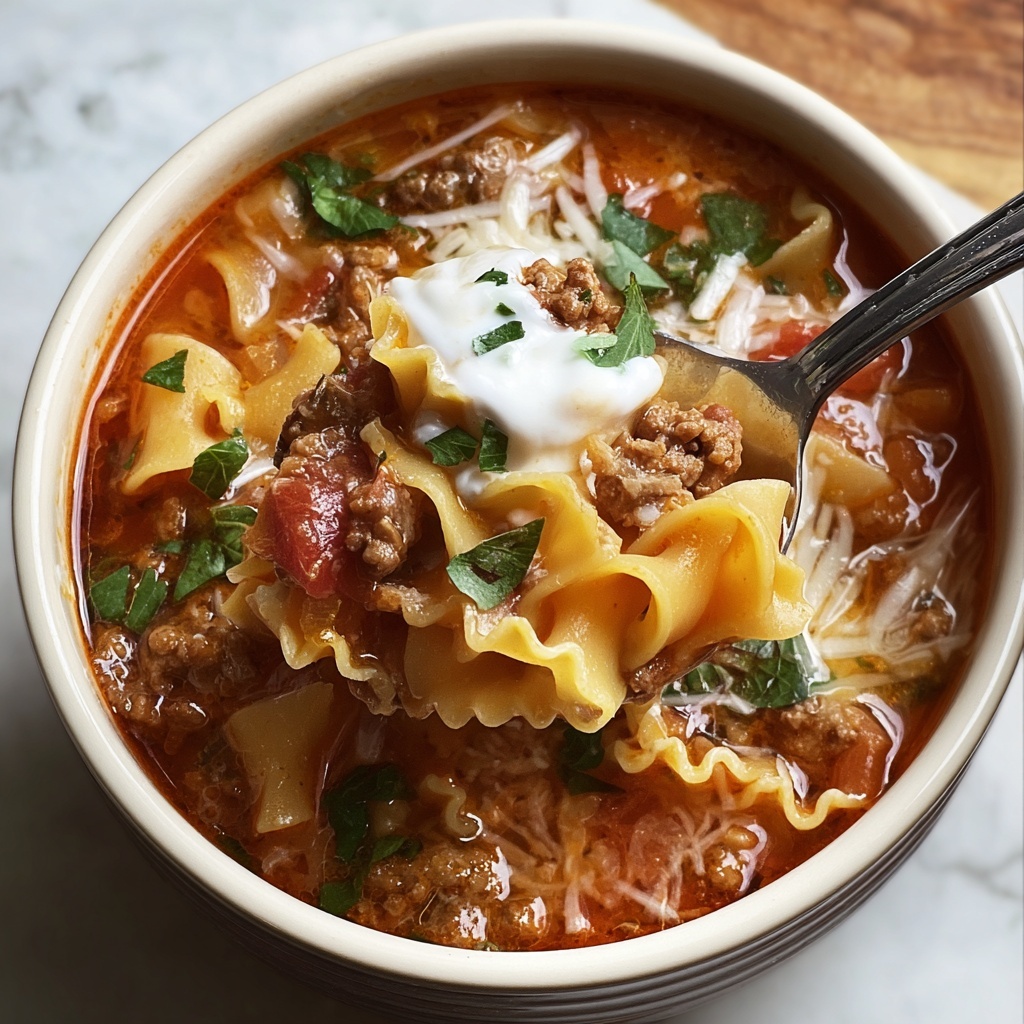 Slow Cooker Lasagna Soup Recipe - Recipe Image