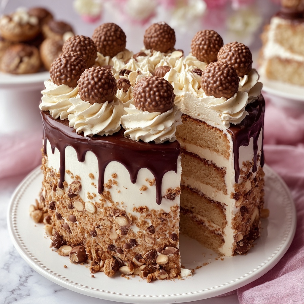 Ferrero Rocher Cake Recipe - Recipe Image