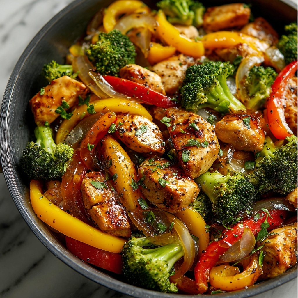 Healthy Chicken and Vegetables Skillet Recipe - Recipe Image