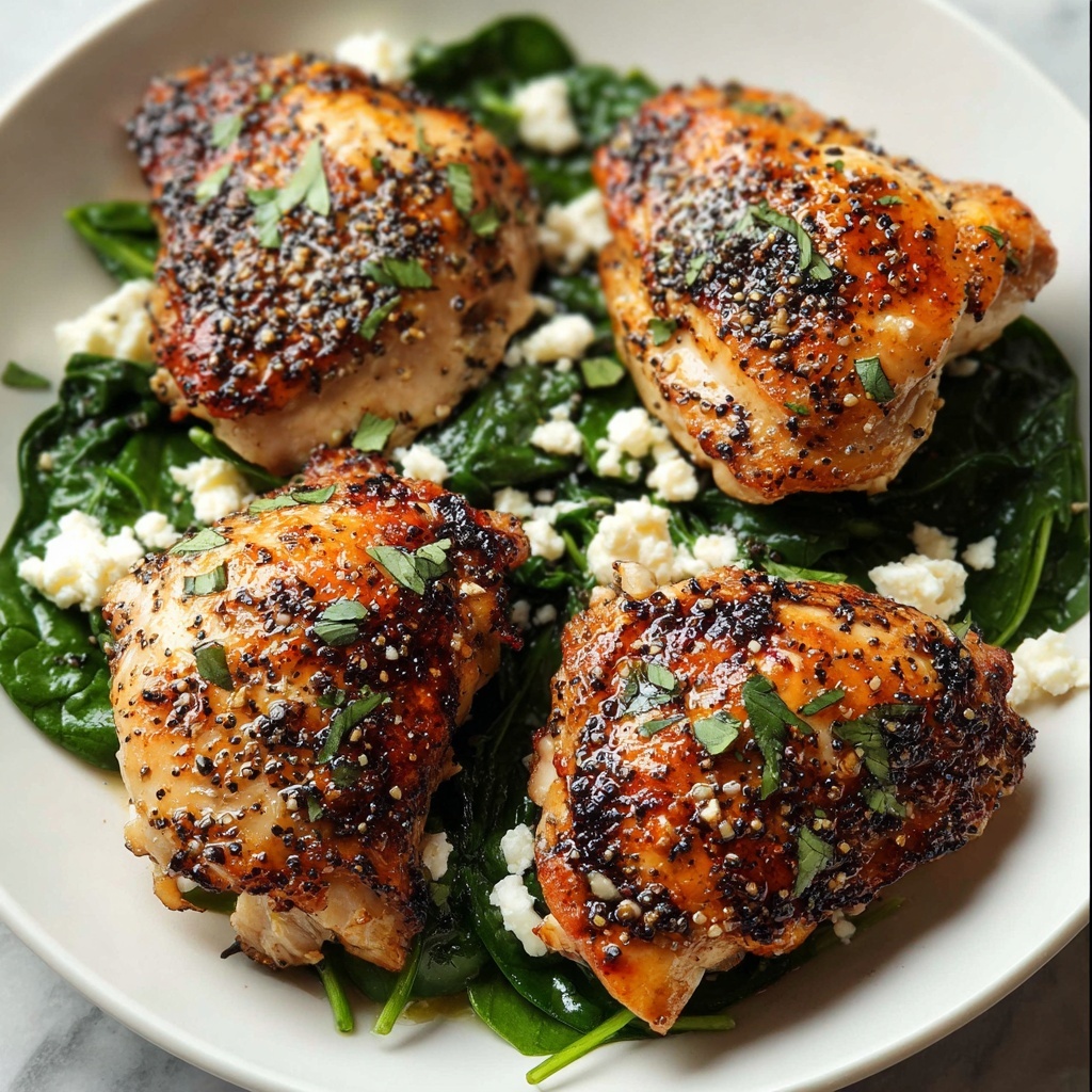 Low Carb Chicken Breast with Feta and Spinach Recipe - Recipe Image