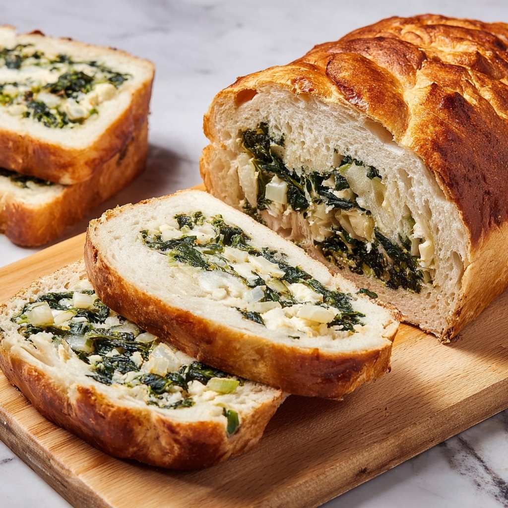Spinach Cheese Stuffed Bread Recipe - Recipe Image