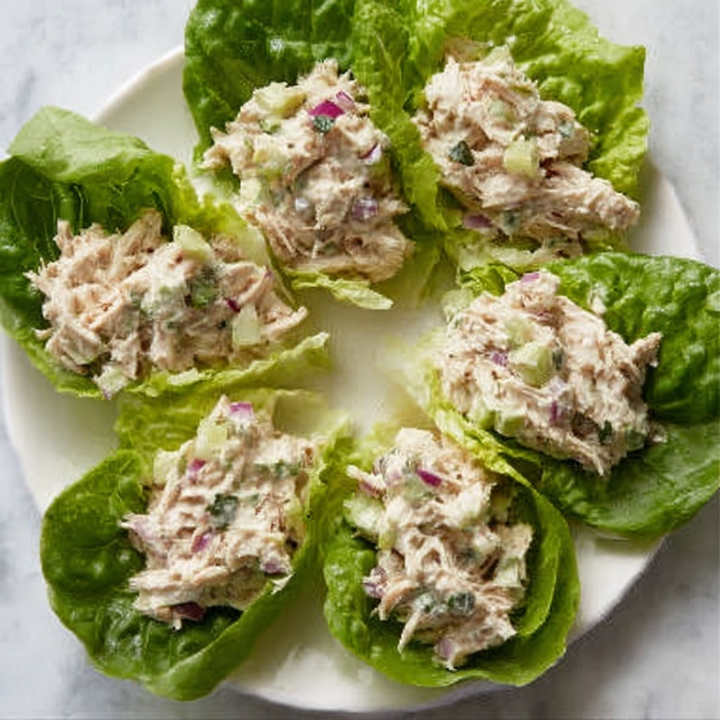 Avocado Chicken Salad Lettuce Wraps Recipe - Recipe Image