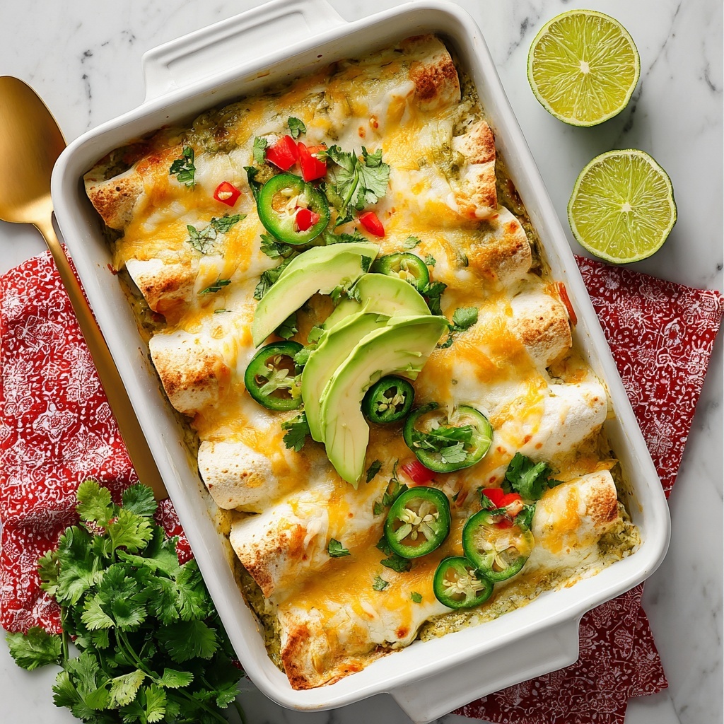 Easy Green Chicken Enchiladas Recipe - Recipe Image
