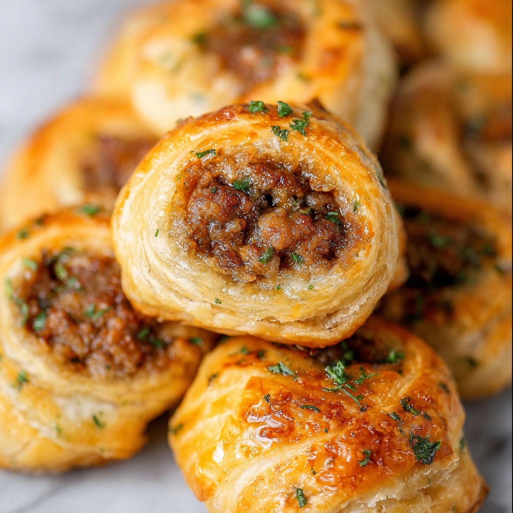 Puff Pastry Sausage Rolls Recipe - Recipe Image