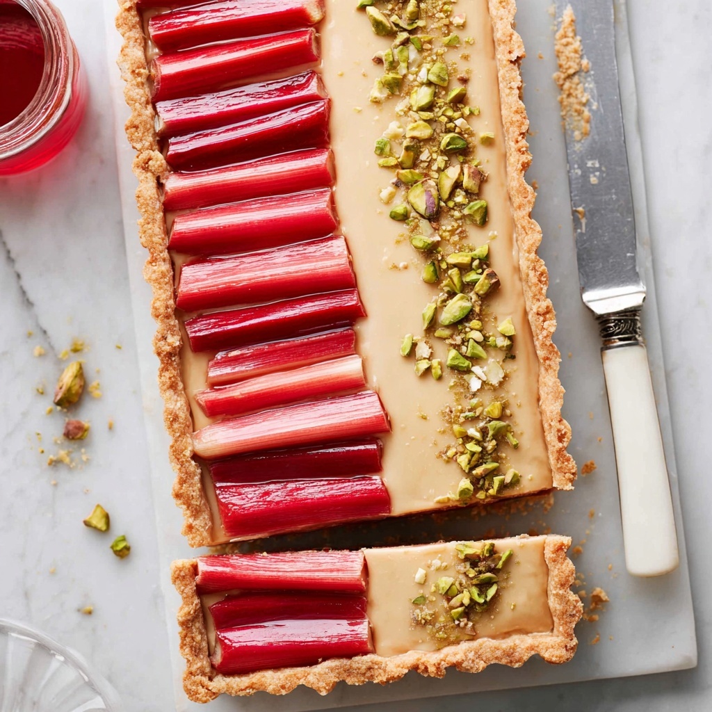 Vegan Rhubarb Custard Tart Recipe - Recipe Image