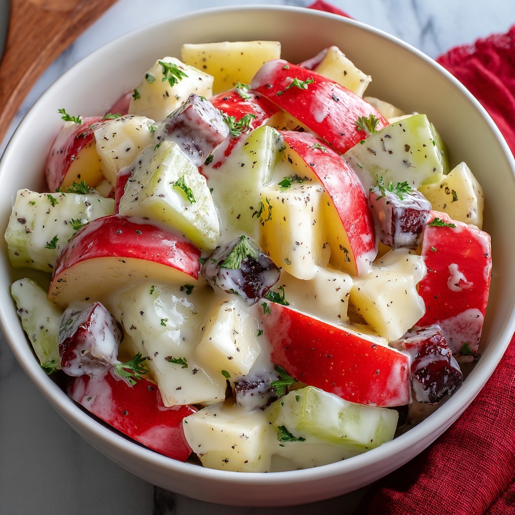 Apple Salad with Greek Yogurt, Cranberries, and Walnuts Recipe - Recipe Image