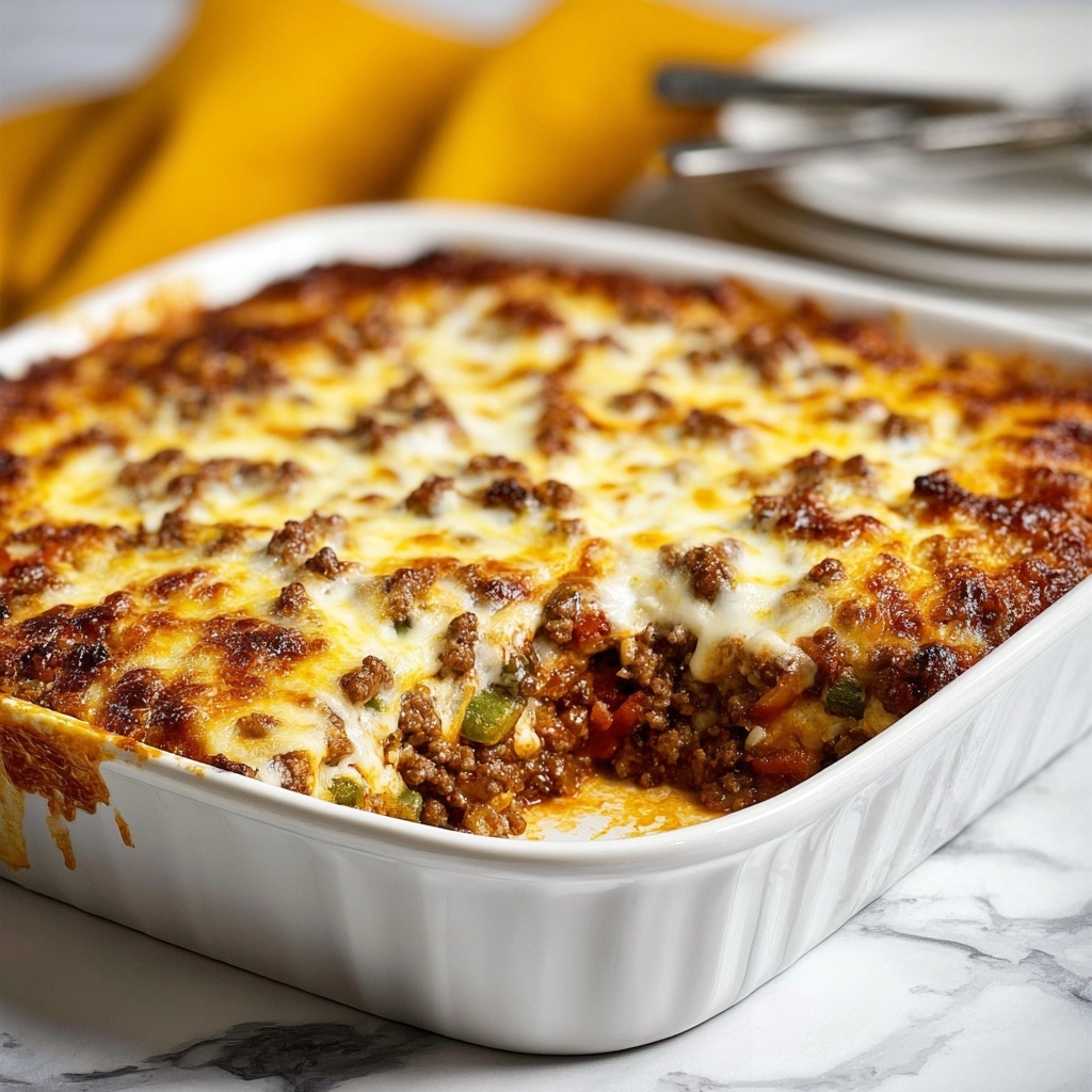 Cheesy Low-Carb Taco Casserole Recipe - Recipe Image