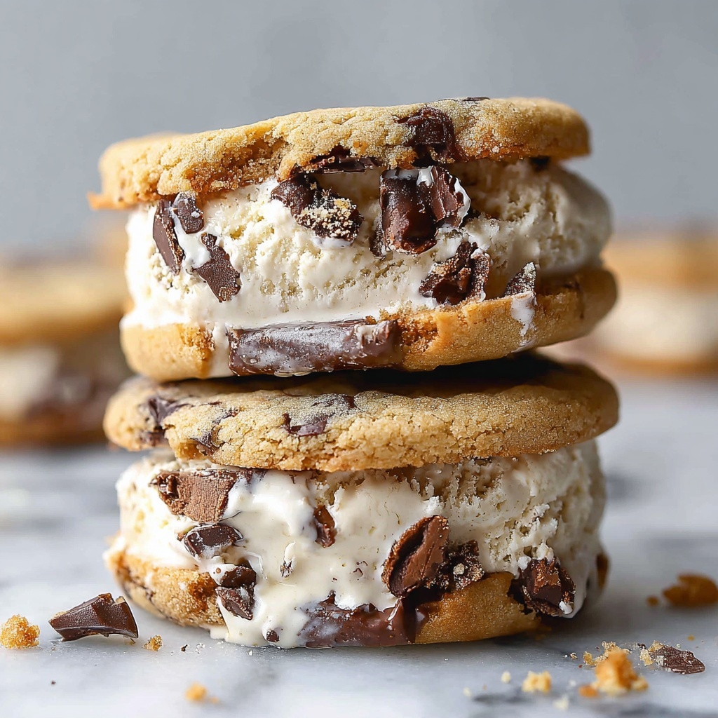 The Ultimate Cookie Dough Ice Cream Sandwich Recipe - Recipe Image