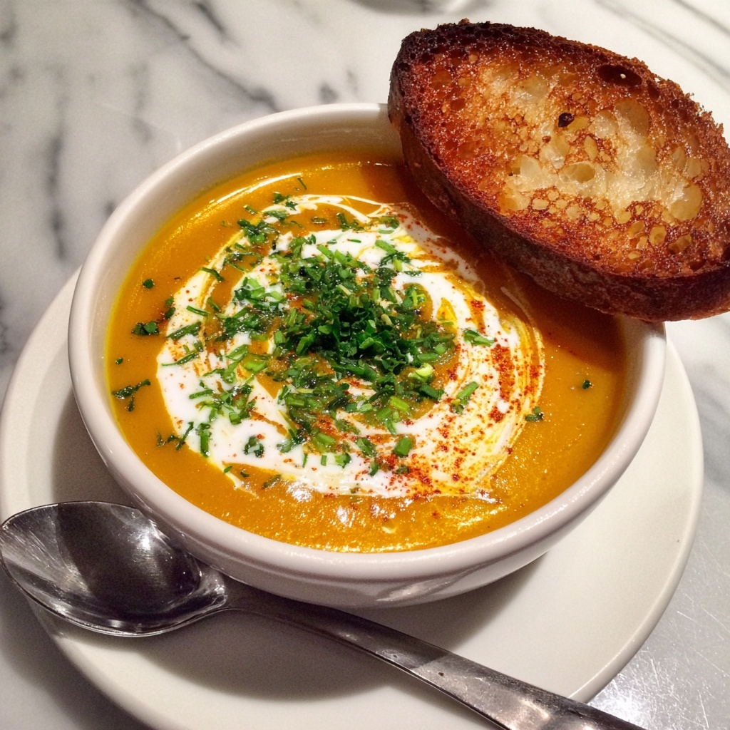 Creamy Vegan Carrot Soup Recipe - Recipe Image