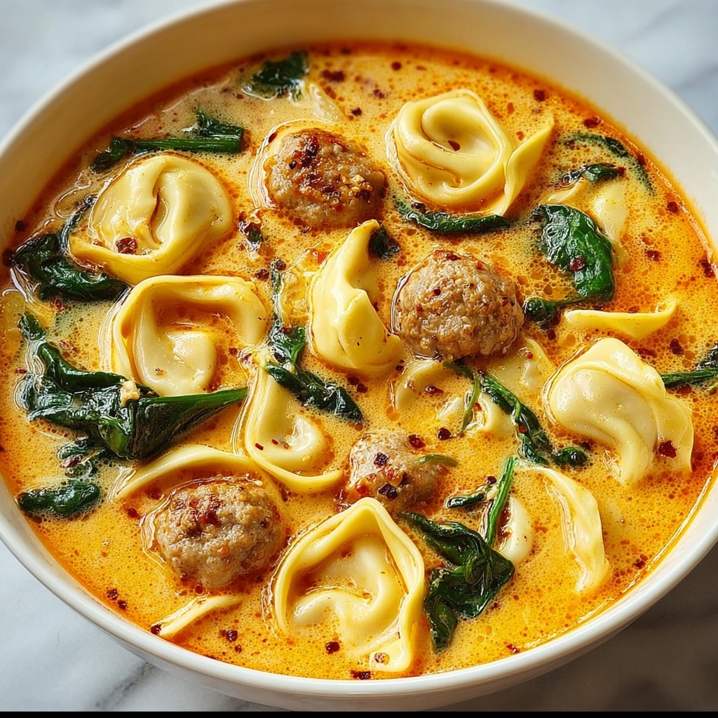 Sausage Tortellini Soup with Spinach Recipe - Recipe Image