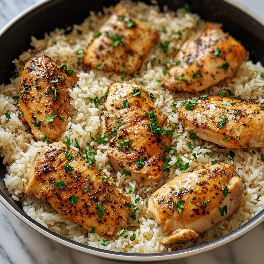 Garlic Parmesan Chicken with Creamy Rice Recipe - Recipe Image